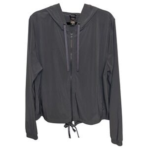 Victoria Sport By Victoria's Secret Athletic Jacket‎ Large Gray Tie Accent Zip